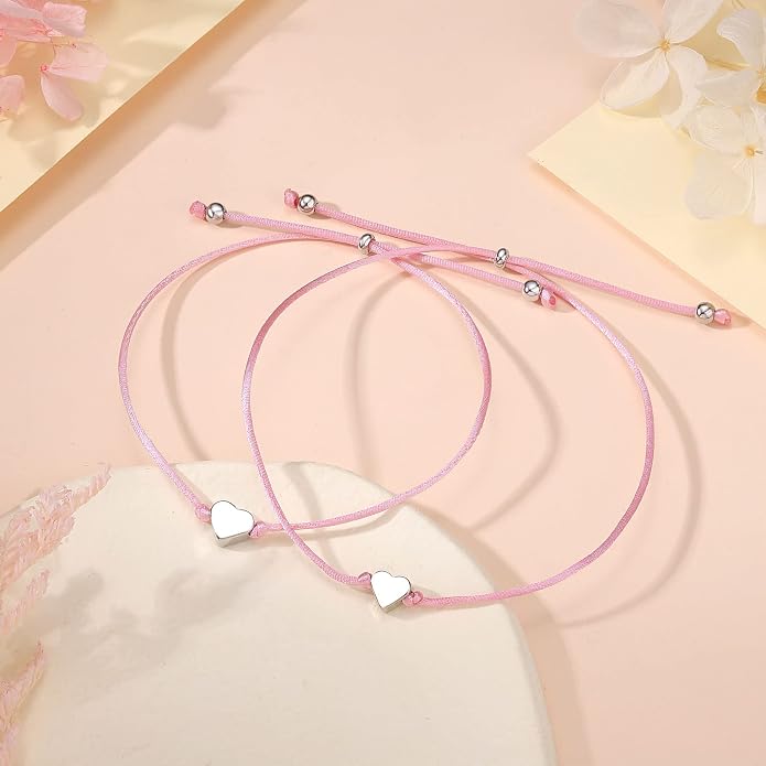UNGENT THEM Big & Small Heart Bracelets Back to School Gifts for Girls