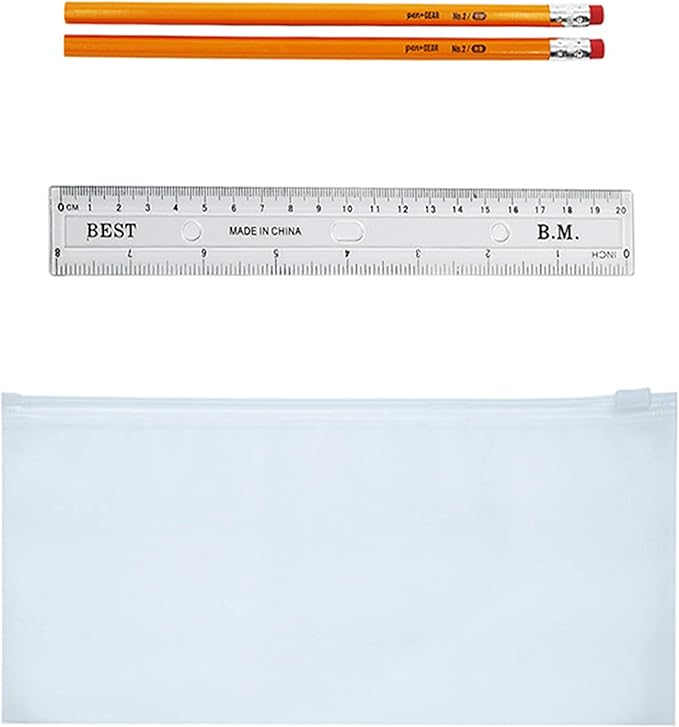 18 Piece Bulk School Supplies Kit for K-12 - Essential Box of School Supplies for Elementary, Middle, and High School Students - Pens, Pencils, Crayons