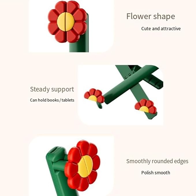 Book Stand Adjustable Height Light Weight Design for Reading Books Tablets Study Desk Holder Stand ABS Materials