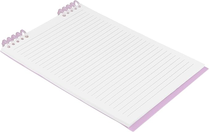 10 PCS B5 Professional Steno Pads, Top Spiral Bound Notebook 120 Pages Thick Paper, 7"x10" College Ruled Left-Handed Design for Office Meetings & Business Notes (Purple)