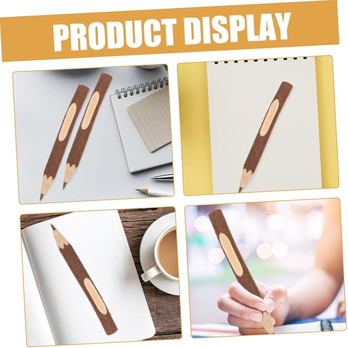 CALLARON 10pcs Creative Wooden Ballpoint Pens 17cm Natural Tree Bark Texture Portable Writing Supplies Eco-friendly Biodegradable Office School Use