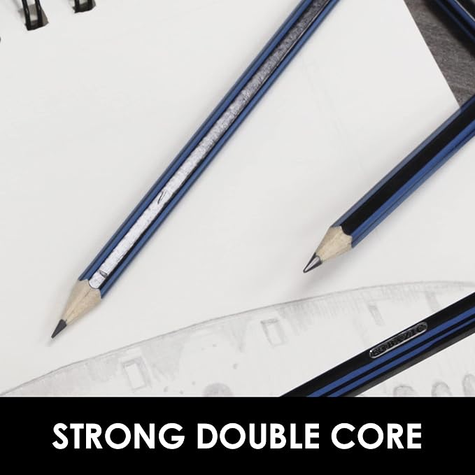 BAZIC PRODUCTS Drawing & Sketching Pencil Set, 6 Soft Lead Pencils