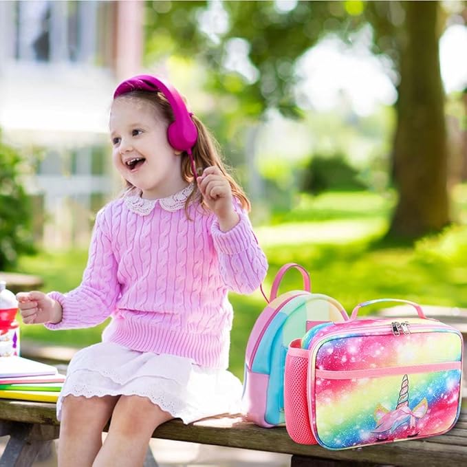 RHCPFOVR Kids Lunch Bag - Insulated Lunch Box for Boys Girls,Washable Lunch Bag and Reusable Toddler Leak-proof Lunchbox for School and Daycare
