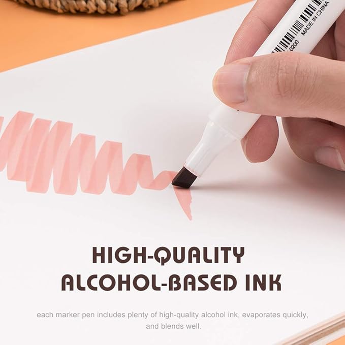 Arrtx 36 Colors Skin Tone Markers, ALP Dual Tips Alcohol Marker Pen Perfect for Coloring, Portrait Design, Comic, Anime, Illustration, Card Marking Christmas Gifts
