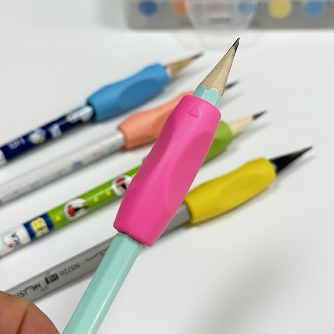 Pencil Grips for Kids Handwriting,Silicone Children Pencil Holding Practictise Device for Correcting Pen Holder Postures Correction Tools (5Pcs)