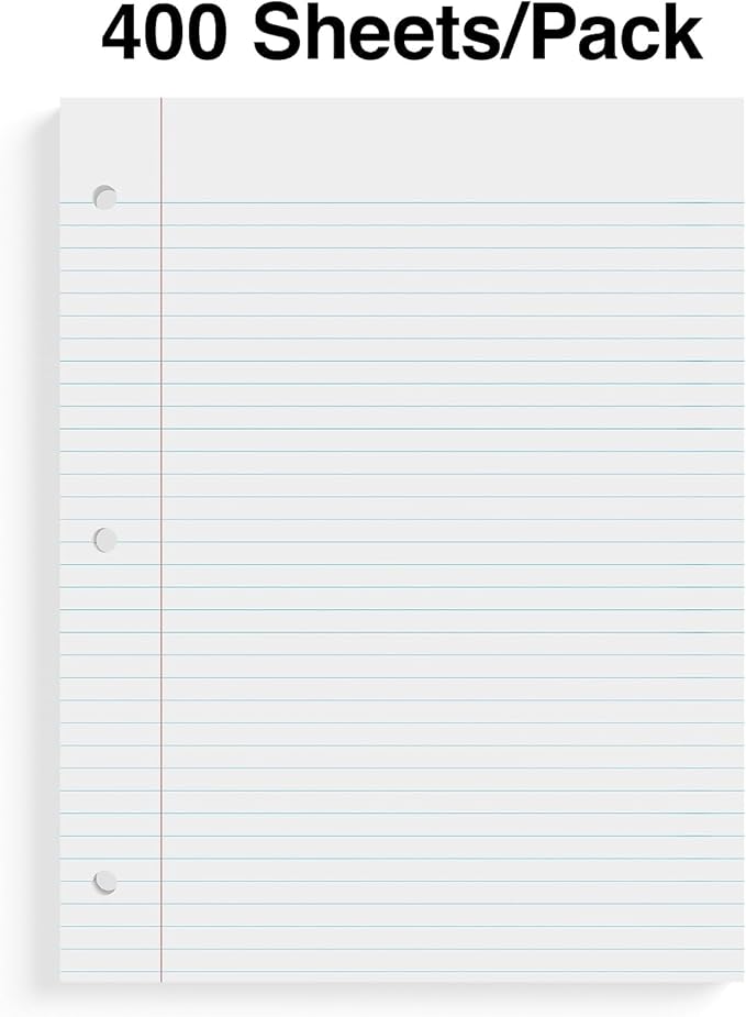 Staples College Ruled Filler Paper, 8 1/2 x 11-Inches (4800 Sheets)