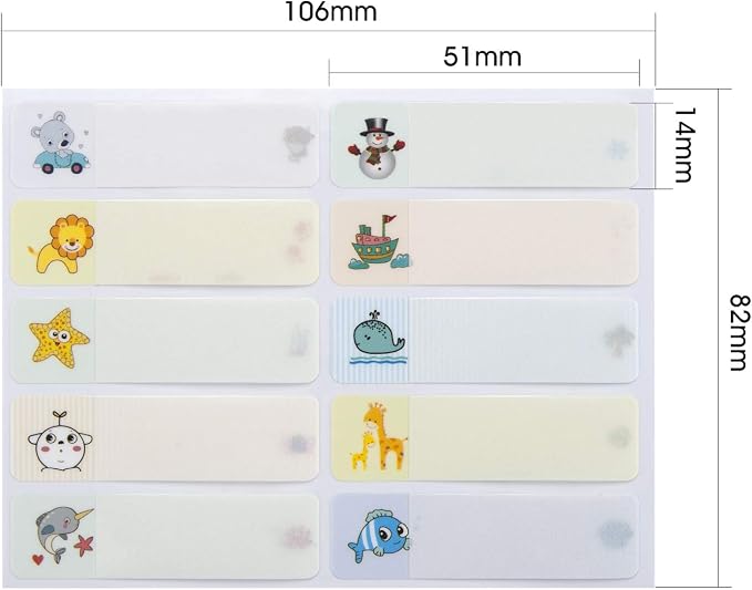 Name Labels for Kids Stuff, 200 PCS Baby Bottle Labels for Daycare, Waterproof, Self-Laminating, Name Stickers Tags for School Supplies, Water Bottles, Lunch Box