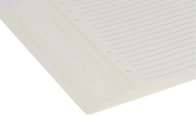 A5 Refill Paper 6 Hole Punched Filler Paper Refills for A5 Loose Leaf Notebook Travel Journal Personal Diary Planner Binder, 80 Sheet, 160 Page, Lined Paper