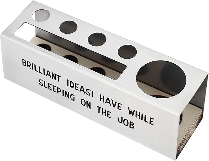 Funny Office for Women, Brilliant Ideas I Have While Sleeping on the Job, Humor Gift for Overworked Employees Coworkers Work-from-Home Professionals Office Pencil Holder for Desk SD289