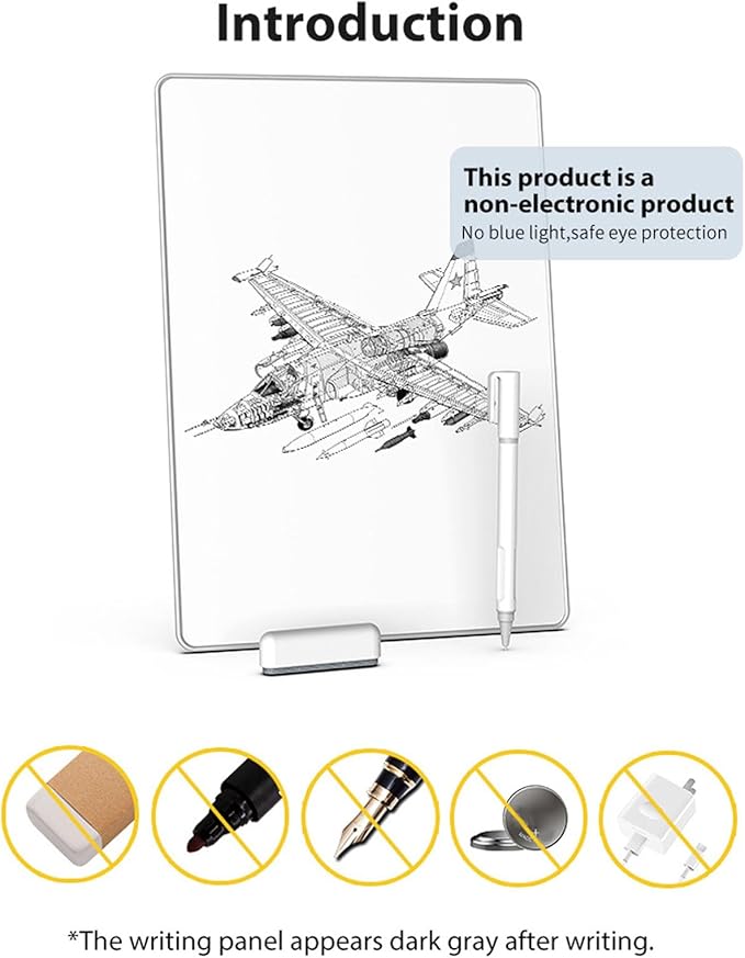 LCD Writing Pad with Instantly Erase, Basics Reusable Writing Pad, Digital Drawing Tablet, Includes Pen, Eraser, for Student Wokers.