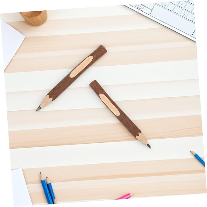 Wood Ballpoint Pens 13cm Tree Bark Natural Biodegradable Writing Pens 10pcs Convenient for Office and School Supplies