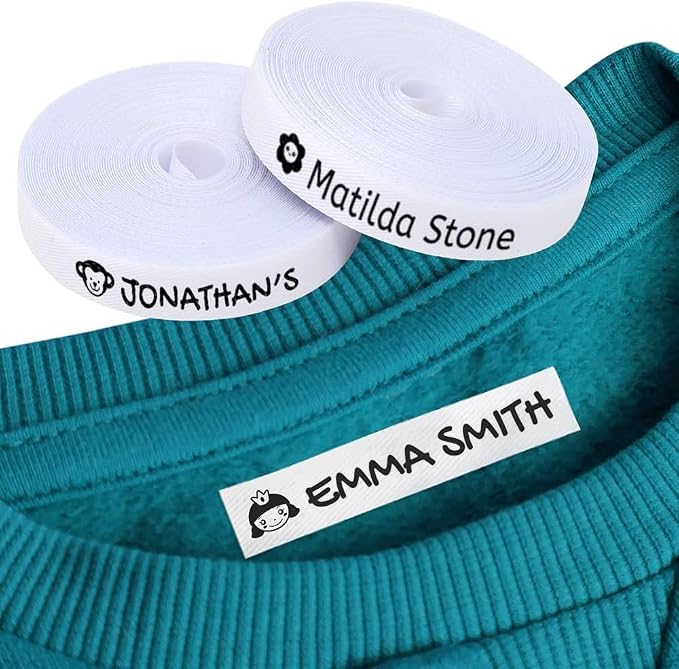 Personalized Iron-on Fabric Labels to Mark Your Clothes. Gentle with Your Kids Skin, for Children's School Uniform, Clothes, Clothing Labels for Kids Baby. (101)
