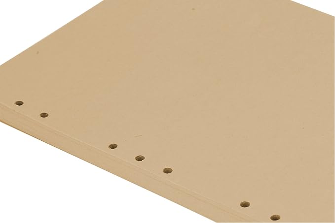 B5 Kraft Refill Paper 9 Hole Punched Filler Paper Refills for B5 Loose Leaf Notebook Travel Journal Personal Diary Planner Binder Scrapbook, 80 Sheet, 160 Page, 6.9 Inches x 9.8 Inches