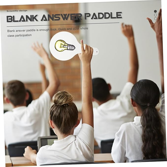 2Pcs Double-Sided Handheld Whiteboard Portable Dry Erase Paddle for Boys and Girls Classroom Answer Board Safe and Easy to Clean Writing Surface