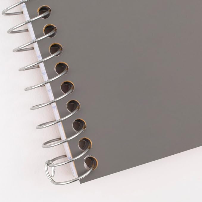 Five Star Spiral Notebook, 2 Subject, College Ruled, 9 1/2" x 6" 80 Sheets, Gray (840029AA3-ECM) (Pack of 12)