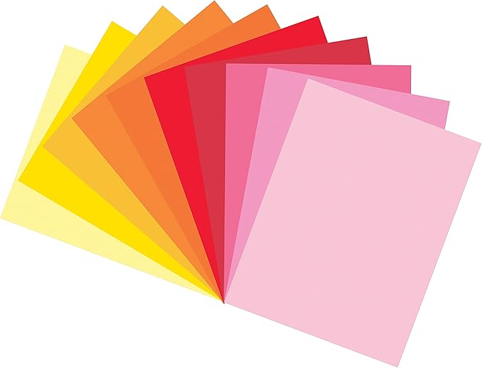 Tru-Ray Construction Paper, Warm Assorted, 9" x 12", 150 Sheets