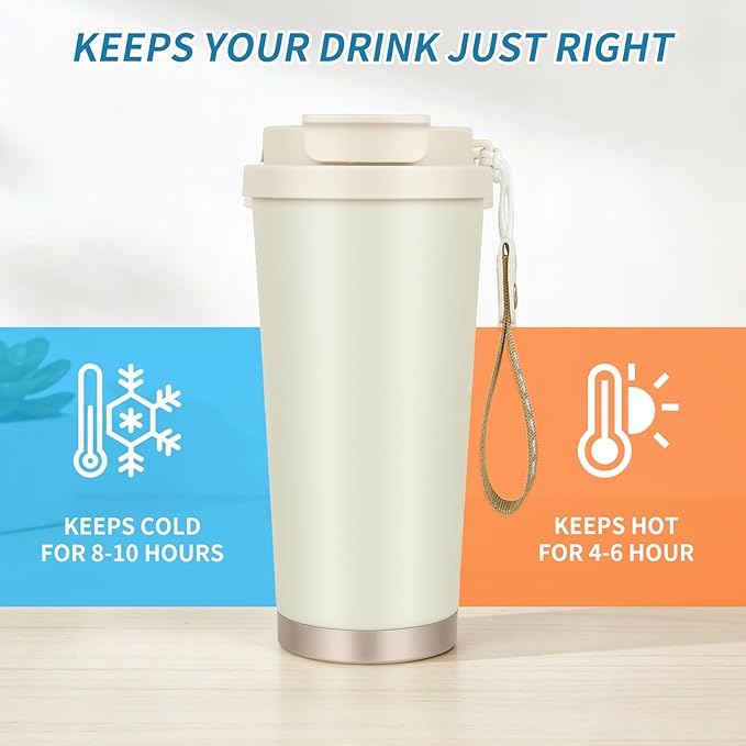 Stainless steel insulated Tumbler small and Portable leak-proof coffee mug 18oz sports water Bottle suitable for car cup holder BPA-free insulated water bottle for sports，school，travel，Blue