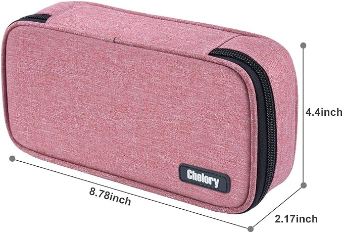 Chelory Big Capacity Pencil Case Large Pencil Bag Pouch Pen Case Pencil Marker Holder Stationery Storage Makeup Bag for Office Supplies Adults
