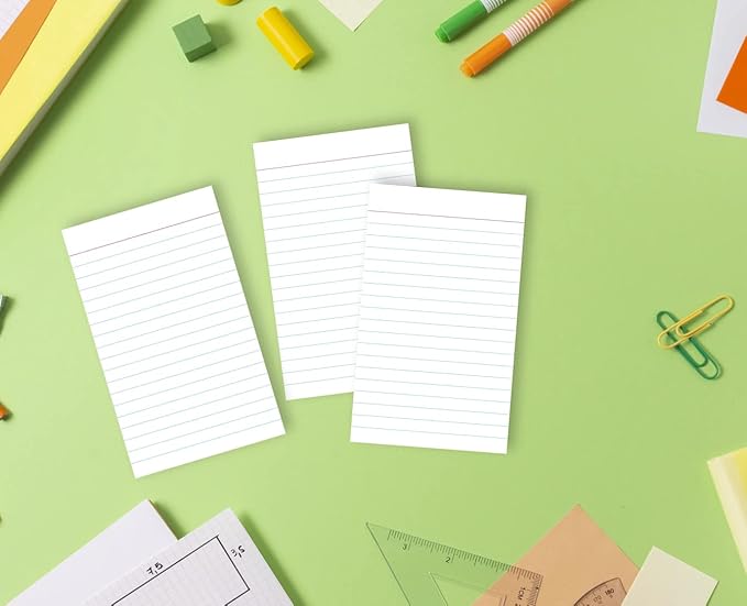 Home Advantage Vertically Ruled White Mini Index Cards, Note Cards (3x5)