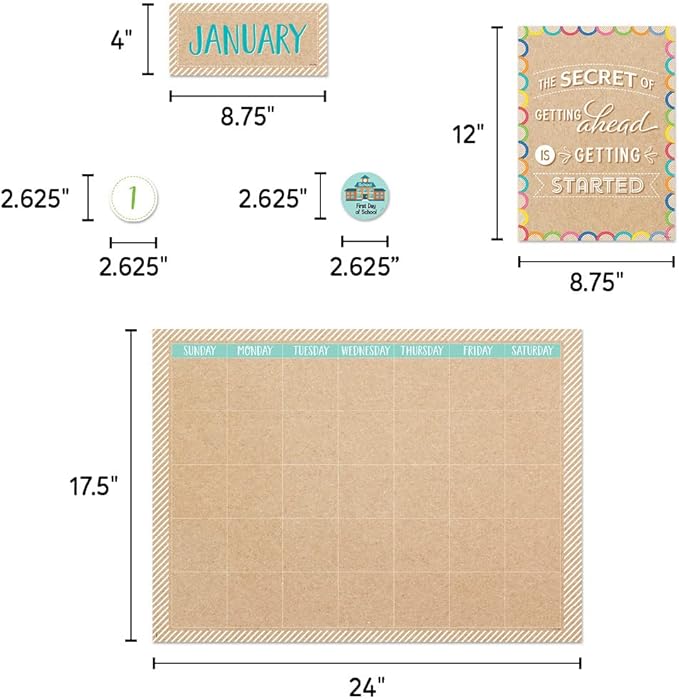 CTP Krafty Pop Calendar Set Bulletin Board (Creative Teaching Press 10874)