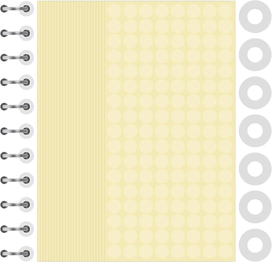 10000 Pcs Self-Adhesive Hole Reinforcement Stickers 1/4" Diameter Non-Printable Transparent Hole Punch Reinforcement Labels for Loose-Leaf Binder Papers Home Office