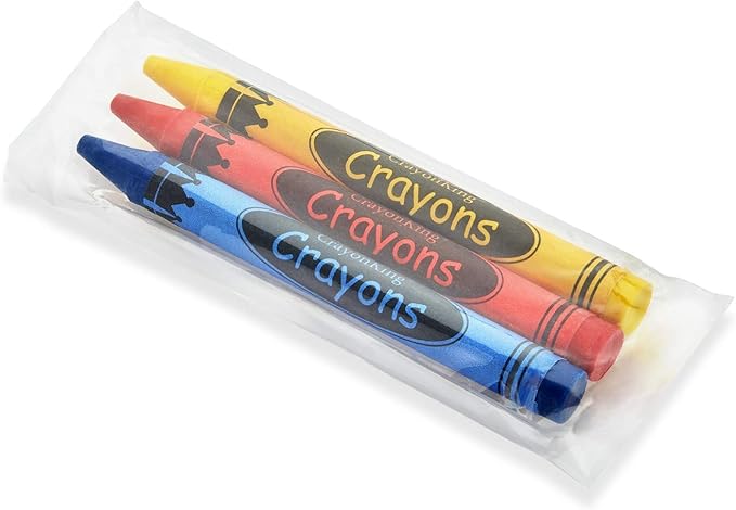 CrayonKing 240 Sets of 3-Packs (720 Bulk Crayons) – Restaurants, Classrooms, Parties & Events – Kid-Safe, Pre-Packaged, Assorted Colors Non-Toxic Crayons