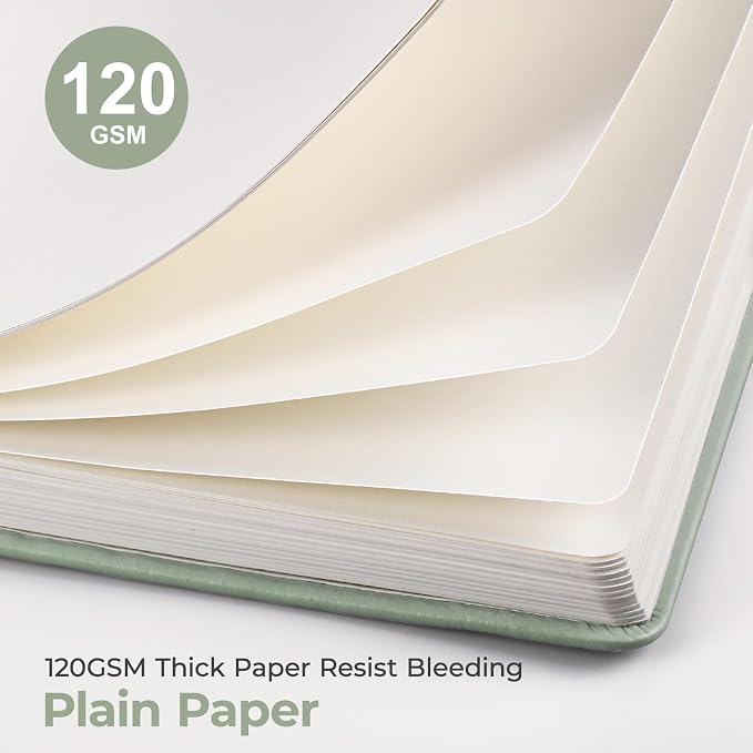 AHGXG Blank Journal Notebook, 160 Pages, A5 Medium Size (5.7'' x 8.3'')