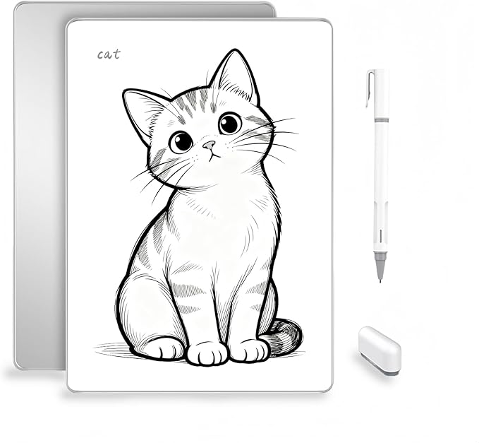 LCD Writing Pad with Instantly Erase, Basics Reusable Writing Pad, Digital Drawing Tablet, Includes Pen, Eraser, for Student Wokers.