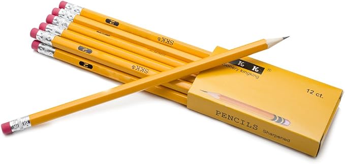SKKSTATIONERY 288 Count Pre-sharpened #2 Pencils with Erasers – Bulk HB Lead Pencil for Classroom, Home & Office, 2 Packs of 144 – Back to School No.2 Pencils