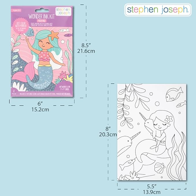 Stephen Joseph, Wonder Ink Toddler Art Set, Mess Free Coloring Pages, Toddler Travel Activity, Fairy Princess