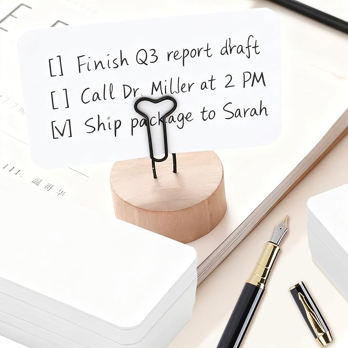200 Pcs Blank White Round Corner Flash Paper, Small Index Cards, DIY Hard Card Stock for Memo Notes, Word Learning, 3.5” X 2.1” (Blank White)
