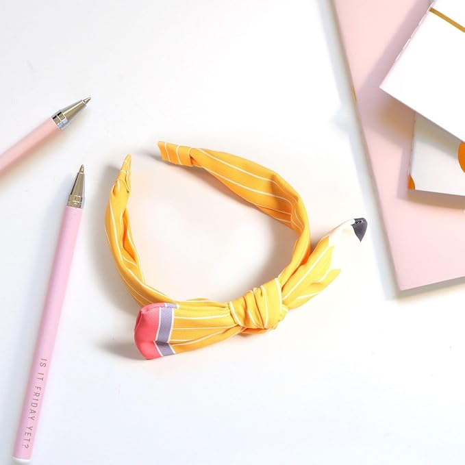 Teacher Outfits for Women, Pencil Headband Accessories, Teachers Supplies Hair Bows Hair Ties Hairband, First Day of School Teacher Gifts from Student
