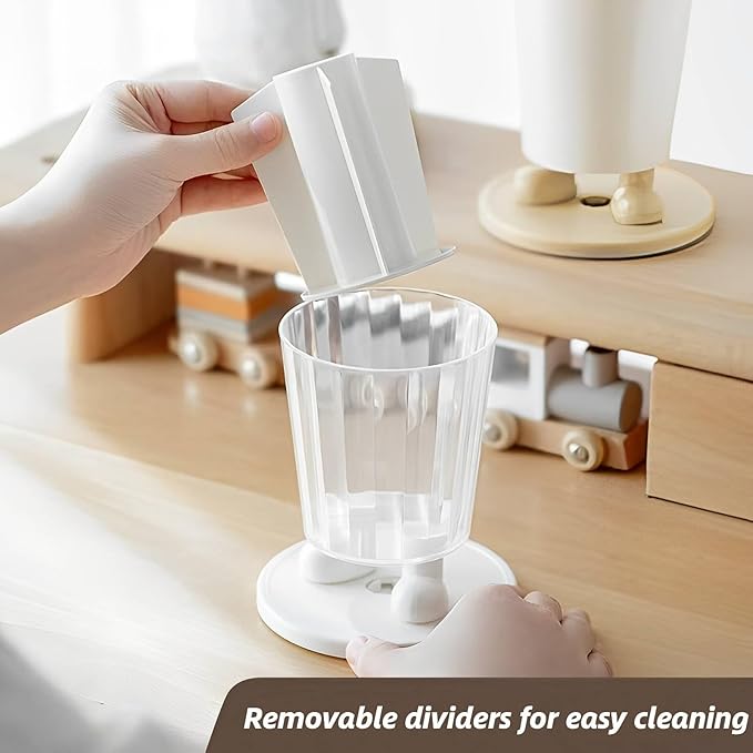 INSTOME Rotating Pen Holder,Cute Bow Pen Holder,Office Desk Accessories for Work, School,or Home