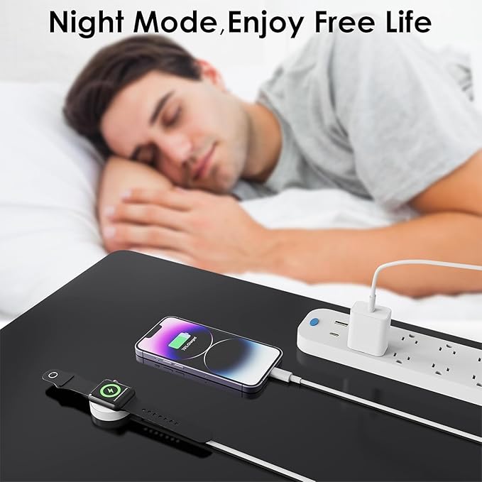 2 in 1 USB C Apple Watch Charger Cable,[MFi Certified] iPhone Fast Magnetic iWatch 6ft Type C Charging Cord for i Watch Series 11/10/Ultra/9/8/7/SE/6/5/4/3/2/1,iPhone 17 Pro/17 Air/16 Pro Max/15 Plus
