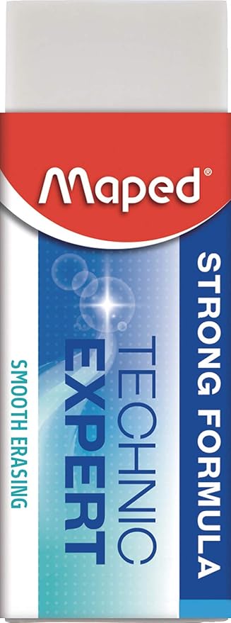 Maped Helix USA - Technic Expert Vinyl Eraser, Pack of 20 - Correcting Written Errors - Effortless Erasing - Superior Performance & Protection - Eco-Conscious