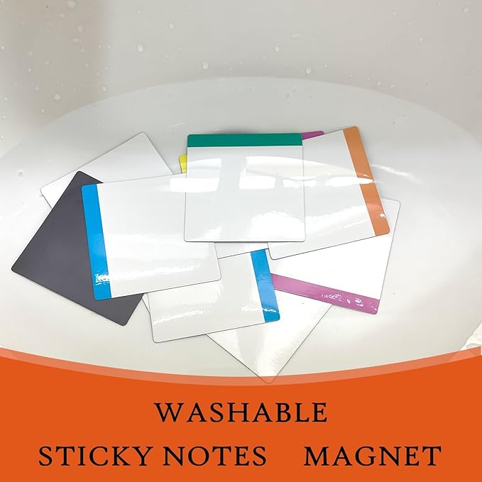 6x6 Small Magnetic Dry Erase Board,Square Sticky Notes Magnets as Teacher Essentials for Classroom,Pack 12