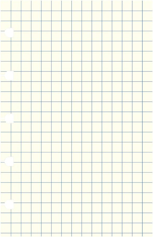Filofax Notebooks Pocket Quad Journal Refill, Movable, 5 1/2 x 3 1/2 inches, 32 Cream Sheets Fits Filofax Refillable Pocket (B122905U)