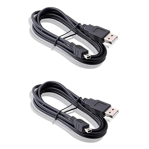 2 pcs Mini USB Charger Cable for TI-84 Plus CE Calculator, 3.3ft Replacement Charging Compatible with TI-84 Plus, TI-84 Plus CE, TI-Nspire CX,TI-83 TI-85 TI-89 – Durable & Fast Charging