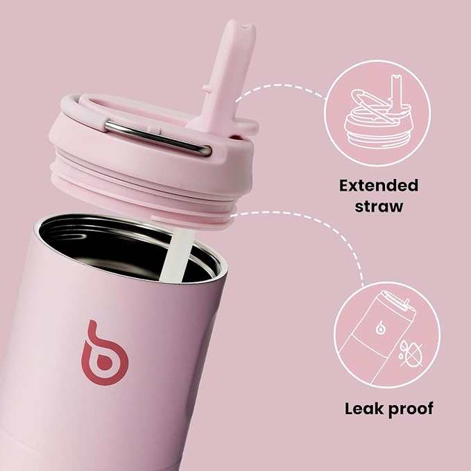 BOTTLE BOTTLE Insulated Water Bottle 24oz with Straw Lid and Handle Sports | for Travel Gym school,Stainless Steel Water Bottles,Double-Wall,Vacuum Metal,Leak Proof,BPA-Free