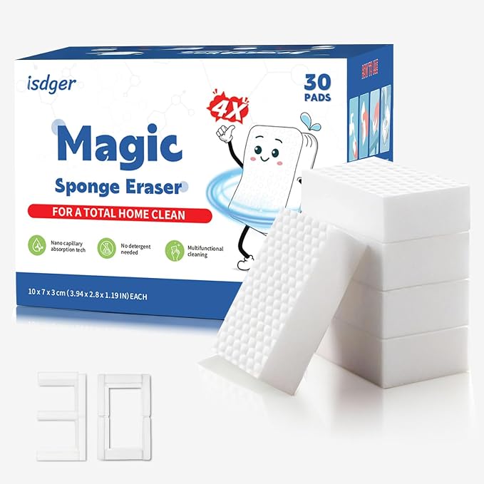 Magic Sponge Eraser, 30 Pack 4X Density Melamine Sponge