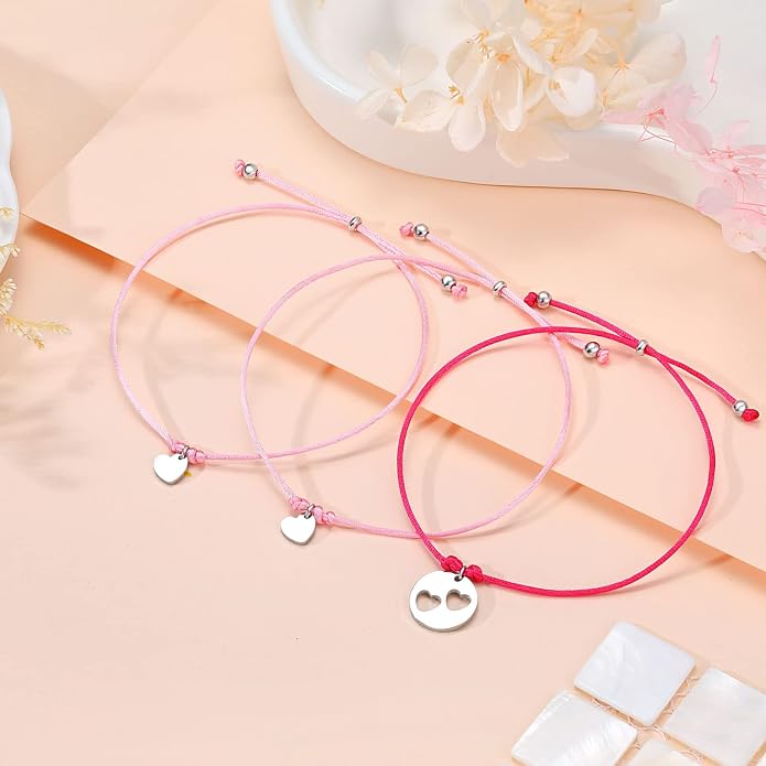 3PCS First Day of Preschool/Kindergarten/1st Grade Gift, Back to School Bracelets Set for 3