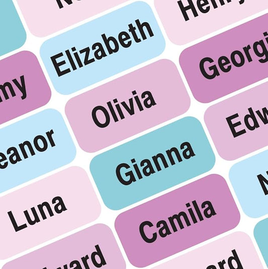 Personalized Name Labels for Kids – 60 Waterproof Peel-and-Stick Labels for Clothes, Lunch Boxes, Water Bottles, Laundry Bags – Durable, Dishwasher & Microwave Safe, Perfect for Camp, Daycare, School