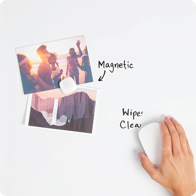 U Brands Magnetic Dry Erase Calendar White Board for Wall, 24" x 18", Dry Erase Board White Board Calendar with Gold Aluminum Frame, Includes a Magnet and a Marker
