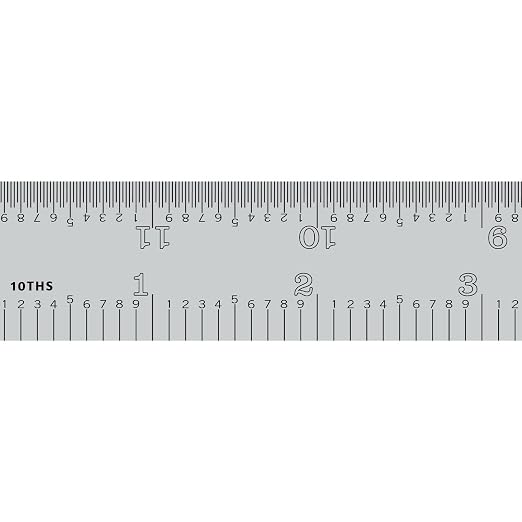 PEC Tools 12"/300mm Metal Ruler