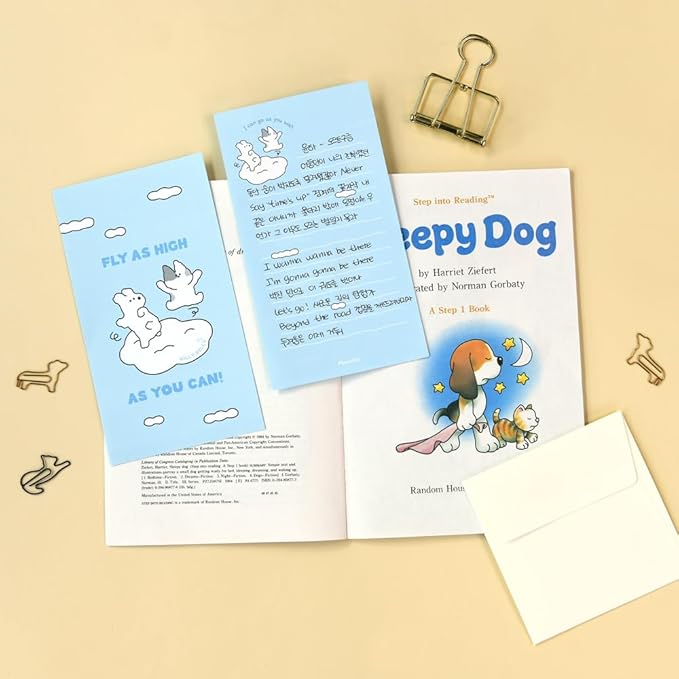 Monolike Willy Kelly Mini Letter Paper and Envelopes Set - 8Type, 32 Letter Paper + 16 Envelopes