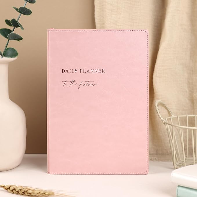 2026 Daily Planner - Undated Monthly & Daily Planner for 180 days Planning Your Success - Hourly Schedule, To Do List, and Notes for Productivity - Aesthetic, Academic, Stylish School or Office Supplies (Pink)