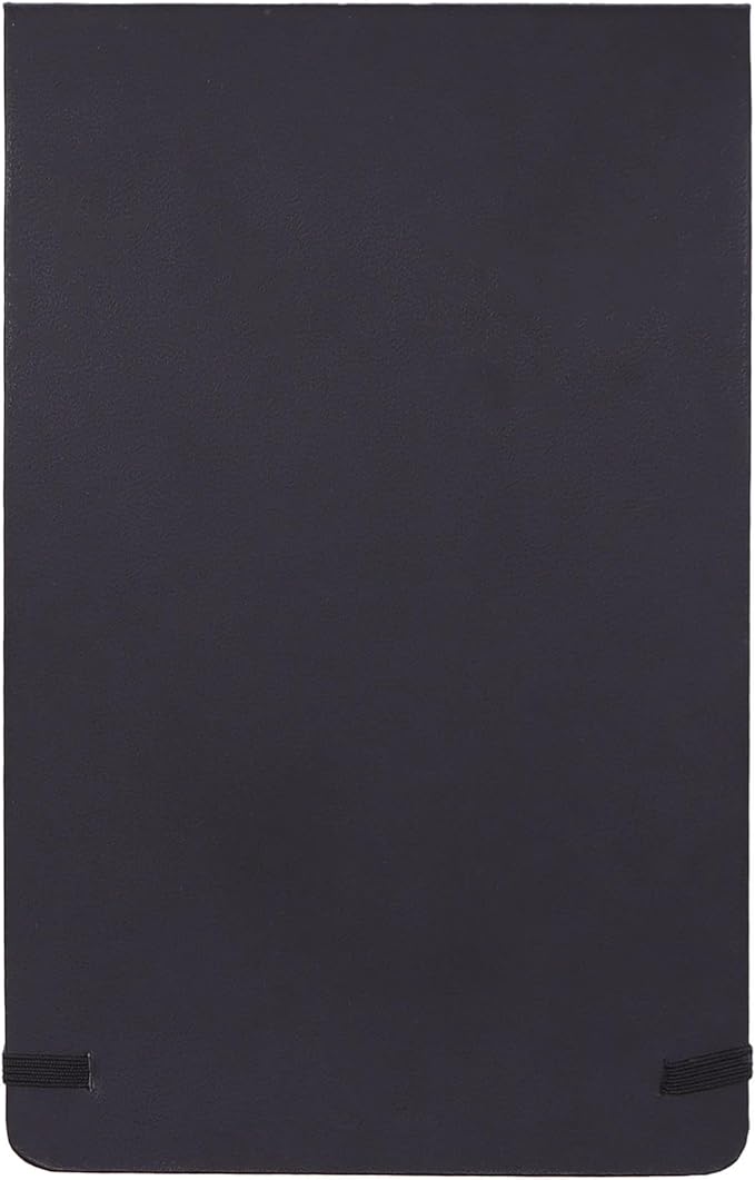 Amazon Basics Art Sketch Book for Drawing and Painting, Thick Paper, 5.25" x 8.25", 72 Sheets, Black