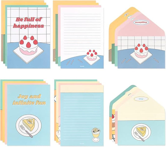 Monolike Fall In Newtro ver.1 Letter Paper and Envelopes Set - 8Type, 32 Letter Paper + 16 Envelopes