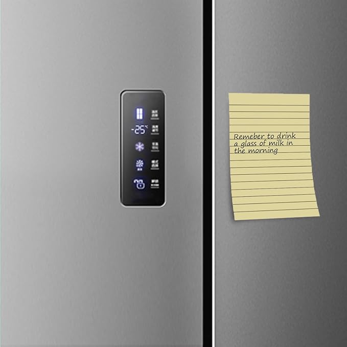 24 Pack Lined Sticky Notes 4X6 in, Self Sticky Note Pads with Lines, Large Sticky Note Memo Pad for Office, Home, School, Meeting, 50 Sheets/pad, Yellow