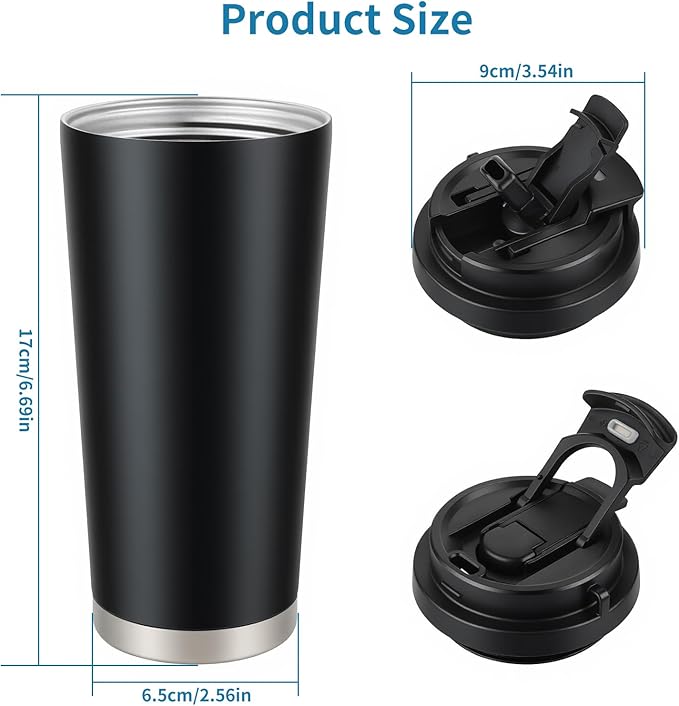 Stainless steel insulated Tumbler small and Portable leak-proof coffee mug 18oz sports water Bottle suitable for car cup holder BPA-free insulated water bottle for sports，school，travel，Blue